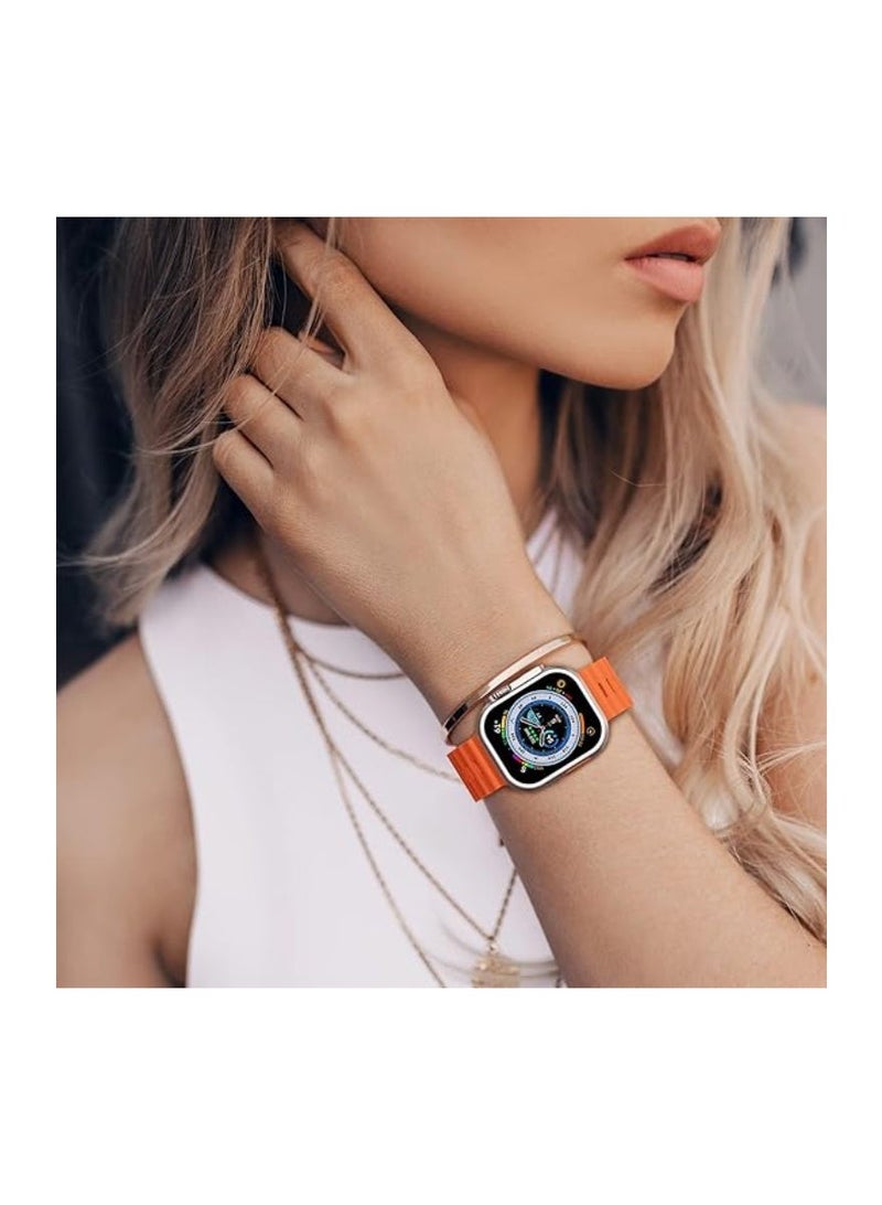 ادهوماكس ساعة ذكية T1000 Ultra2 بتصميم أنيق 2.08 بوصة، ان اف سي ، شاشة لا نهائية، متتبع اللياقة البدنية، معدل ضربات القلب، مكالمات، شحن لاسلكي، لأجهزة الاندرويد والايفون للرجال والنساء - Image 4